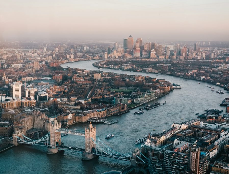 Aerial view of London